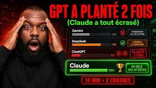 Miniature : ChatGPT a planté 2 fois... Claude a tout écrasé (test LLM 2026)