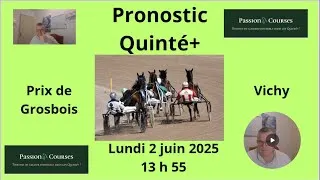 Miniature : Pronostic Quinté+ Prix de Grosbois à Vichy Lundi 2 juin 2025 13h55