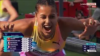 Miniature : 800m Women  DL Paris 2026 Record de France Anais Bourgoin Audrey Werro et Femke Bol en 1'55"65