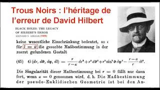 Miniature : Les trous noirs : l'héritage de l'erreur de David Hilbert,.