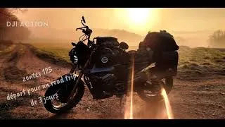 Miniature : Road trip hivernale en moto Zontes 125 scrambler dans l'Est de la France