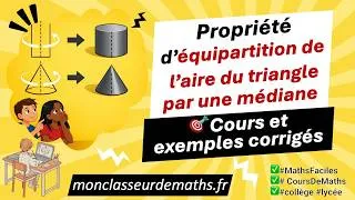 Miniature : Démontrer qu’une médiane partage un triangle en deux triangles de même aire