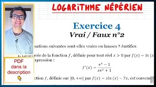 Miniature : 📝PDF | EXO TYPE DS 4 | Logarithme népérien