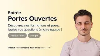 Miniature : Soirée Portes ouvertes en ligne : découvrez nos formations - Juillet 2026