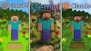 Miniature : CHAT GPT vs CLAUDE vs GEMINI : Refaire MINECRAFT de A à Z !