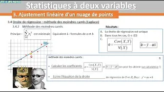 Miniature : Stat2Var - 7 Ajustement linéaire : Moindres carrés