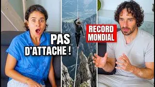 Miniature : Il marche à 60m de haut SANS SÉCURITÉ (Recordman du Monde Free Solo)