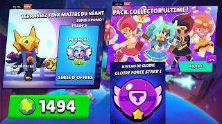 Miniature : Brawl Stars j'achète les skins Starr Patrol + Pack Opening et la Gloire Starr Force