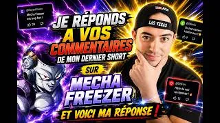 Miniature : Aujourd'hui je réponds à vos commentaires de mon dernier short sur mecha freezer et voici ma réponse