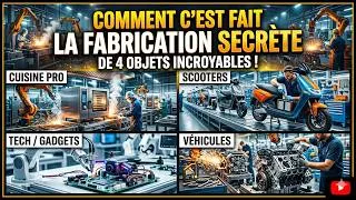 Miniature : COMMENT C'EST FAIT : La FABRICATION SECRÈTE de 4 OBJETS INCROYABLES (Cuisine Pro, Scooters...