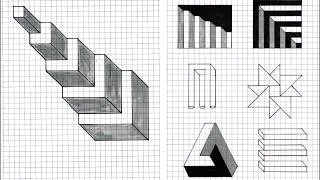 Miniature : Comment je dessine des illusion optiques en 3D super simple?#dessin #3d  #illusionoptique #observer