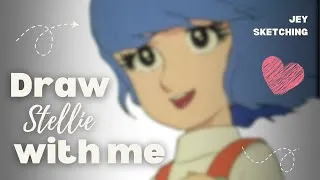 Miniature : Draw with me - Stellie (Albator 78) #timelapse #novoice