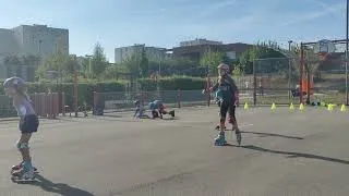 Miniature : Échauffement façon jeu, début de séance cours de roller