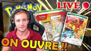 Miniature : 🔴 ON OUVRE !!! 🎁 CARTES POKÉMON "FIRST PARTNER" des 30 ANS en LIVE !!! 😱🔥 (On les veut