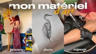 Miniature : tout le matériel que j'utilise pour créer (peinture, dessin, tatouage)