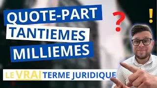 Miniature : Tantièmes, millièmes ou quote-part : quel est le VRAI terme juridique en copropriété ?