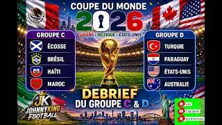 Miniature : CDM 2026|DEBRIEF GROUPE C & D GROS MATCH D'ENTREE