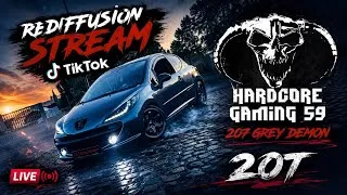 Miniature : Rediffusion : Hardcore Gaming 59 (207 Grey Demon) Stream Voiture #peugeot207 #greydemon #tiktok