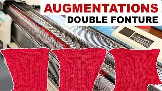 Miniature : 3 techniques d'AUGMENTATION en point de côtes sur machine à tricoter DOUBLE FONTURE #tricotmachine