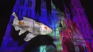 Miniature : CATHÉDRALE DE LUMIÈRE DE ROUEN. A ROUEN EN FRANCE. LE 27/07/2026. #lumière #rouen #france