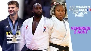 Miniature : La journée de folie pour la France aux JO de Paris 2024 le vendredi 2 août (chances de médailles)