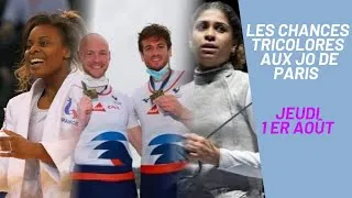 Miniature : Les chances de médailles françaises aux JO de Paris 2024 le jeudi 1er août