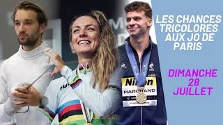 Miniature : Les chances de médailles françaises aux JO de Paris 2024 le dimanche 28 juillet