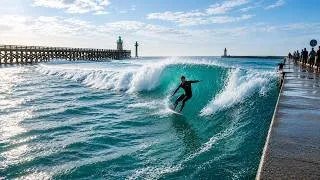 Miniature : GROSSE HOULE DANS LE PORT DE CAPBRETON ( HOSSEGOR ) 