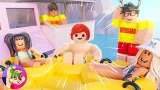 Miniature : TEST DE PISCINE DE JULIAN au FLAMINGO AQUAPARK🦩| Roblox | La famille Playmobil Vogel