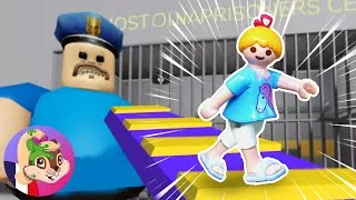 Miniature : Hannah en prison!😱 Peut-elle échapper à la police?🚨 Roblox Obby | Famille Playmobil oiseau