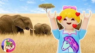 Miniature : La famille Playmobil Vogel : Comment vivent les éléphants?🐘 Le grand projet scolaire d'Hannah 📚