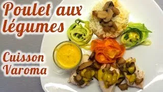Miniature : Recette Thermomix Poulet aux légumes cuisson vapeur Varoma à 4 étages