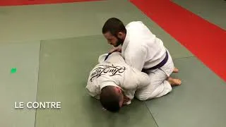 Miniature : Ude-garami en demi-garde : attaque et contre