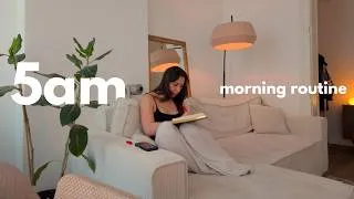 Miniature : routine matinale à 5h ☕️ une journée à faire uniquement ce qui m'apaise