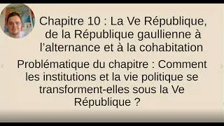 Miniature : H10 :  La Ve République, de la République gaullienne à l’alternance et à la cohabitation
