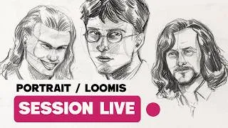 Miniature : On dessine des portraits ensemble en live avec la méthode Loomis