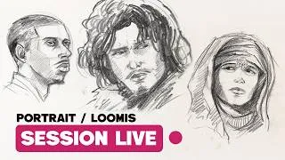 Miniature : On dessine en live des portraits avec la méthode Loomis  !