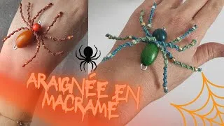 Miniature : Fabrique une araignée en macramé pour ta décoration d'Halloween ! Tuto | Julie Macramé Crochet 🕷️🕸️