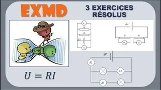 Miniature : ⚡ EXMD  : 3 Exercices d’Électrocinétique avec Voltmètres et Ampèremètres (Méthode complète)