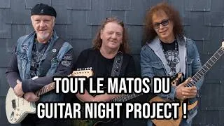 Miniature : Patrick Rondat, Fred Chapellier, Pat O' May : le matos du Guitar Night Project