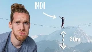 Miniature : 24H POUR APPRENDRE LA HIGHLINE !! (ma plus grande peur 😱😱)