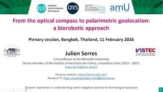 Miniature : IS PAIR 2026 Julien Serres - From optical compass to polarimetric geolocation: a biorobotic approach