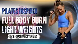 Miniature : 60-min PILATES HIIT with Lights Weights | Metabolic Workout - Melt Stubborn Fat, Build Lean Body, Ab