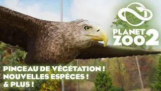 Miniature : ANALYSE et RÉACTION du gameplay de PLANET ZOO 2 | Pinceau de végétation, nouvelles espèces et plus !