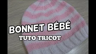 Miniature : TUTO TRICOT : BONNET BÉBÉ - Taille NAISSANCE