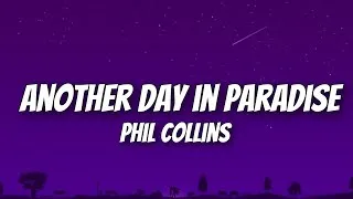 Miniature : Phil Collins - Another Day in Paradise ||lyrics video 