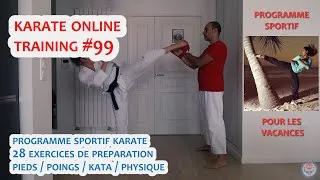 Miniature : PROGRAMME SPORTIF KARATE - 28 EXERCICES DE PREPARATION POUR LA REPRISE 🥋 Karate Online Training #99