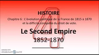 Miniature : Histoire 4e - L'évolution politique de la France de 1815 à 1870 : Le Second Empire.