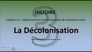 Miniature : 3e Histoire - La décolonisation
