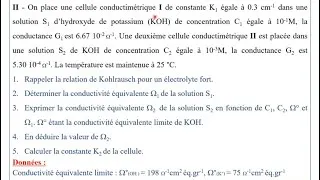 Miniature : Cellule conductimétrique constante kohlraush conductivité equivalente